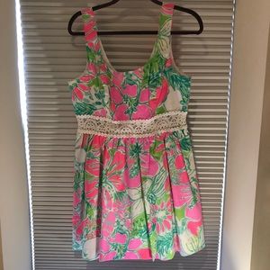 Lilly Pulitzer Flamingo Pink Skater Dress - Sz. 10